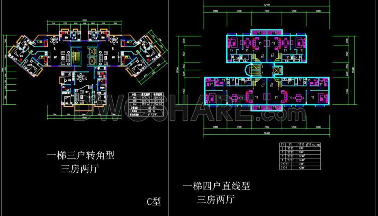 248. Free Download Of Cad Drawings For Sample Apartment Floor Plans (8)
