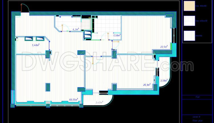 249. Free Download Of Cad Construction Drawings For A 126m2 Apartment Design (2)