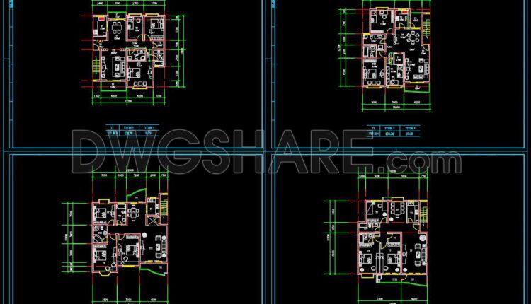 250. Free Download Of Cad Drawings For Sample Apartment Floor Plans (2)