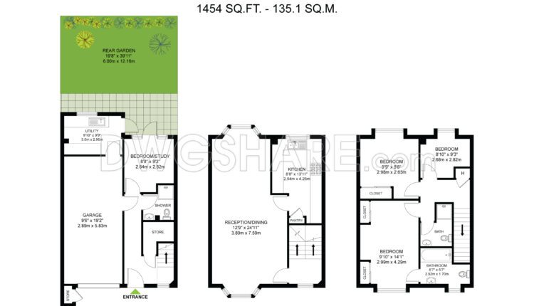 257. Download Free Cad Drawings Of 3-story House Plans