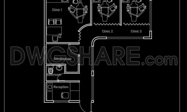 27. Free Download of CAD Drawing for Small Dental Clinic