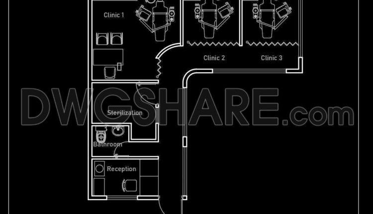 27. Free Download Of Cad Drawing For Small Dental Clinic