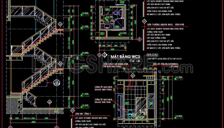 290. Free Download Detailed Cad Drawings Of Townhouse Stairs (1)