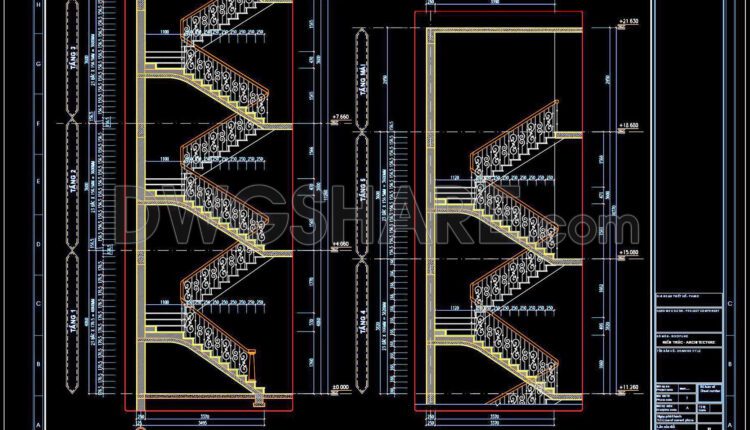 295. Free Download Of Cad Detail Drawings For Residential Staircases And Home Elevators (2)