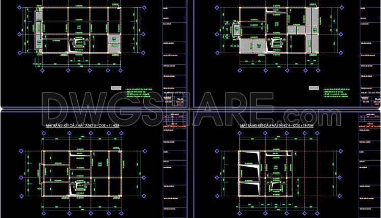 315. Download Free Cad Structural Drawings For A 9.7m X 16.8m Reinforced Concrete Townhouse Construction (3)