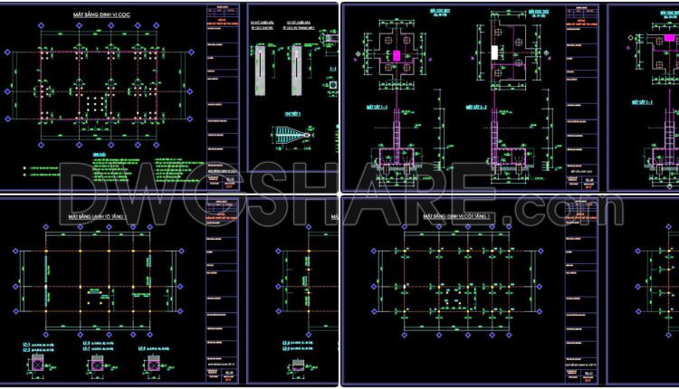 315. Download Free Cad Structural Drawings For A 9.7m X 16.8m Reinforced Concrete Townhouse Construction