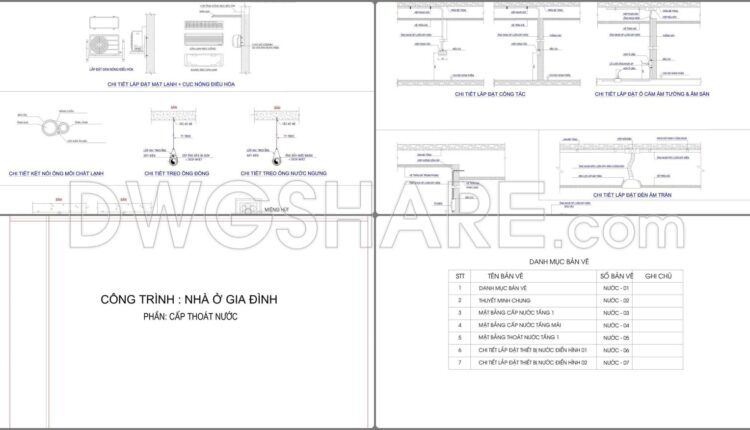 332. Free Download Of Mechanical And Electrical Construction Design Drawings For A 1-story House (4)