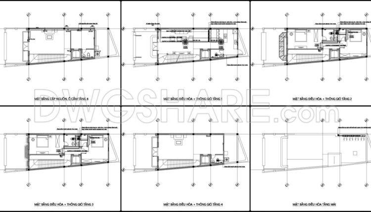 333. Free Download Of Mechanical And Electrical Construction Design Drawings For A 4-story House (4)