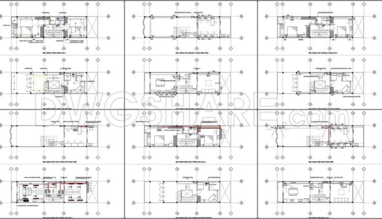 334. Free Download Of Mechanical And Electrical Construction Design Drawings For A 3-story House (3)