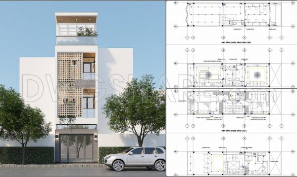 1 year ago 976334. Free Download of Mechanical and Electrical Construction Design Drawings for a 3-Story House