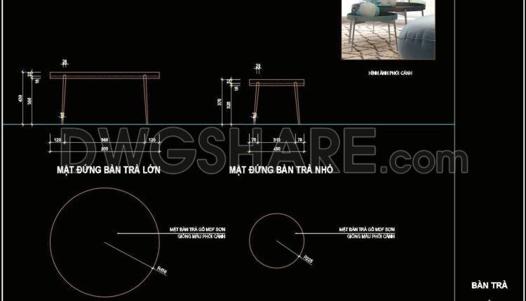 353. Free Cad Drawing Modern Tea Table Design