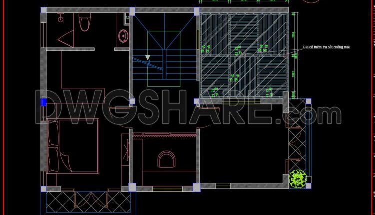 398. Free Download Of Detailed Cad Drawing Of Glass Roofs For Each Floor Of A 3-storey Townhouse (3)