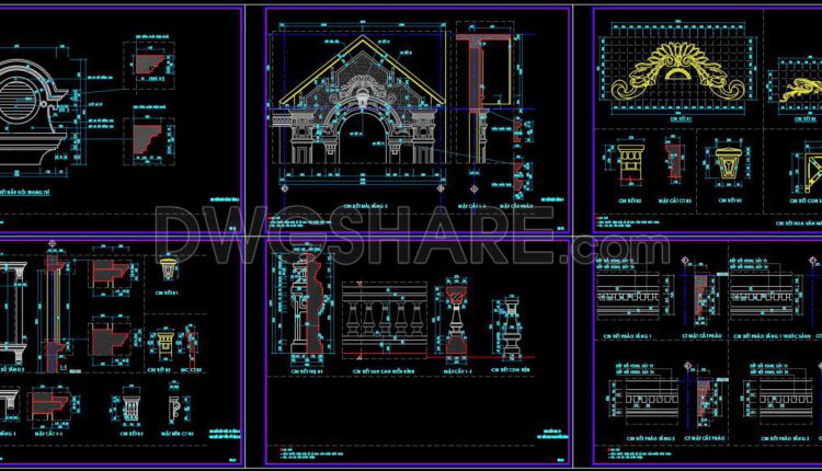 399. Download Of Cad Drawings Of European Classical Architectural Details (3)