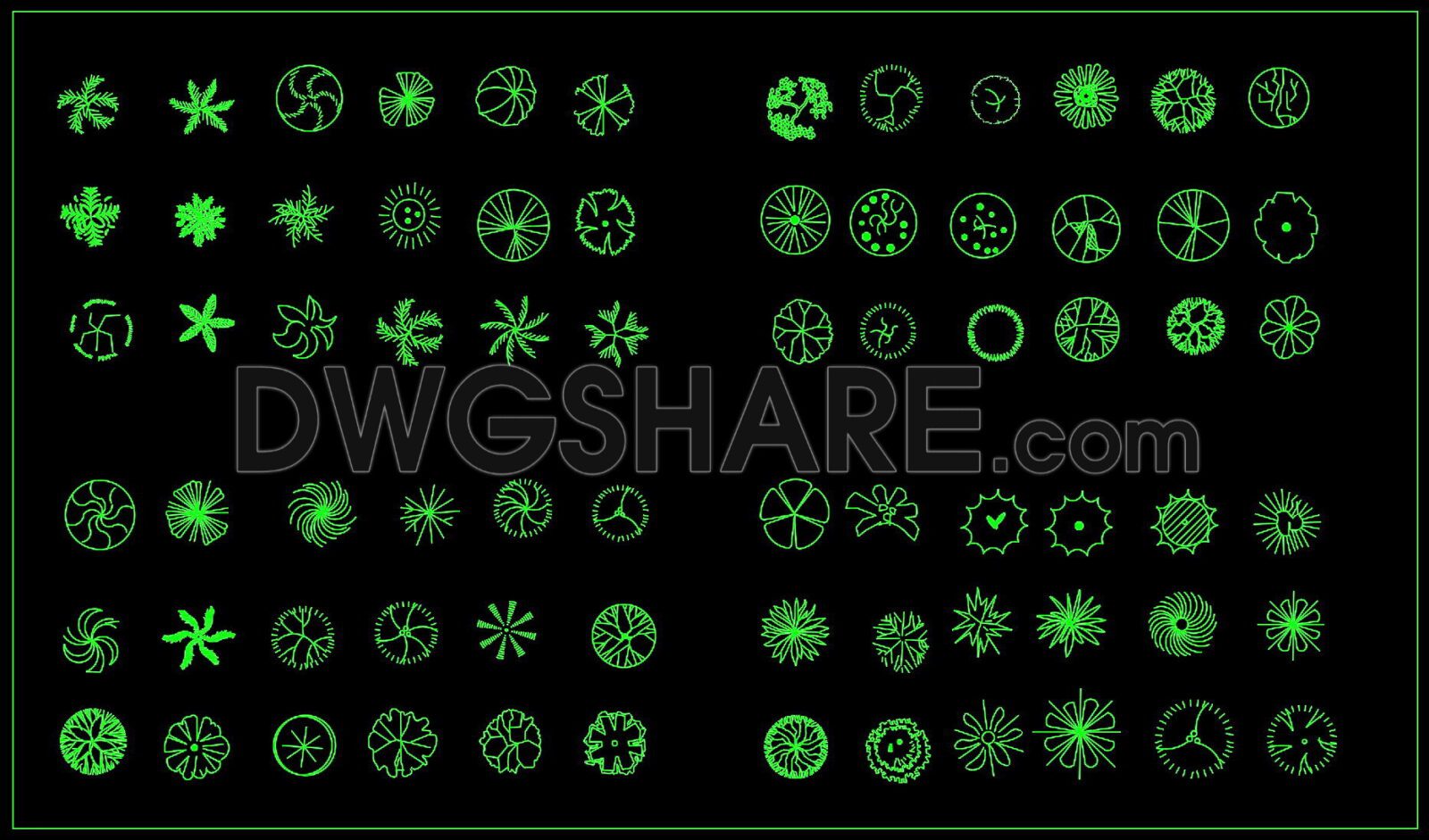 40. Trees AutoCAD blocks free download