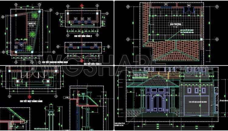 400. Free Download Of Cad Detail Drawings For Residential Balconies And Entrance Lobbies