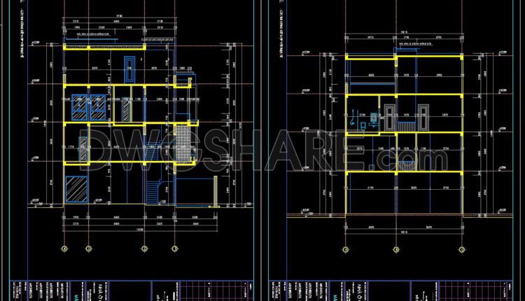 421. Free Download Cad Design Drawings For A 4-story House With Dimensions 9.7m X 10.4m (5)