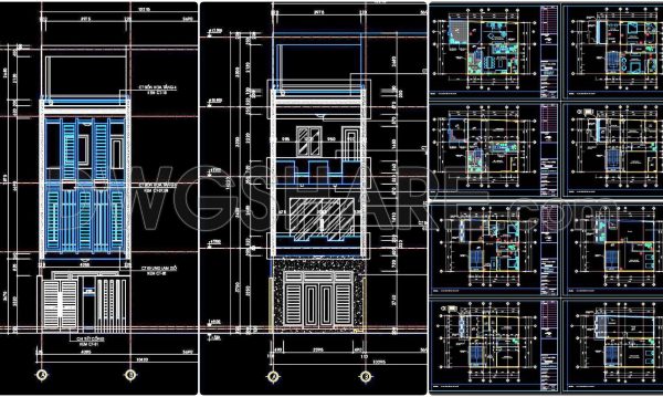 1 year ago
                

                
             1,209421. Free Download CAD Design Drawings for a 4-Story House with Dimensions 9.7m x 10.4m