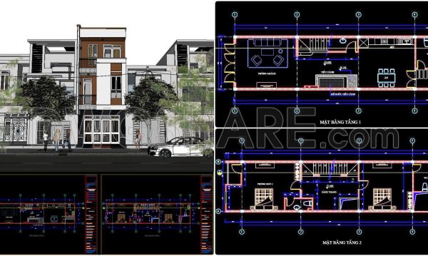 1 year ago
                

                
             2,134422. Free Download CAD Design Drawings for a 3-Story House with Dimensions 5m x 19m