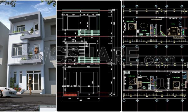 1 year ago
                

                
             1,712424. Free Download CAD Design Drawings for a 3-Story House with Dimensions 5m x 18m