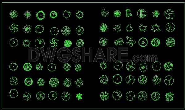 43. Trees AutoCAD blocks free download