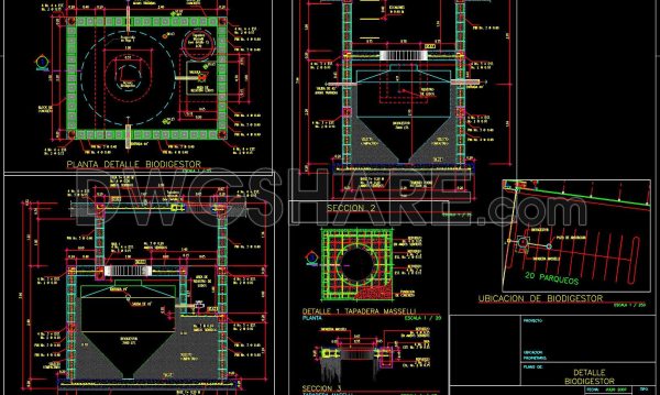 1 year ago
                

                
             891606. Free Download Structural CAD Template DWG for Biodigester System