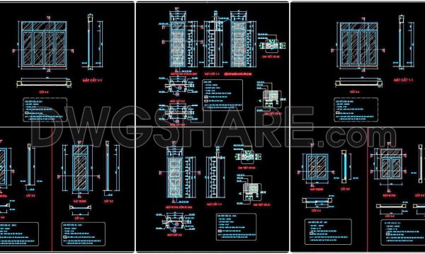 658. Detailed CAD Drawings Of Doors, Windows For Download