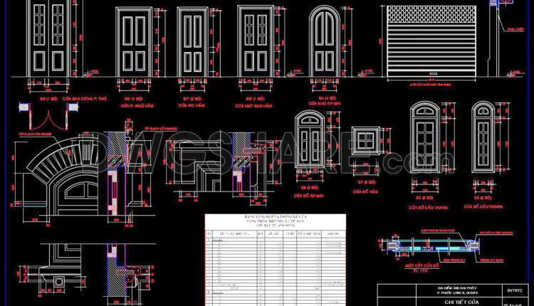 661. Detailed Cad Drawings Of Doors, Windows For Download (2)