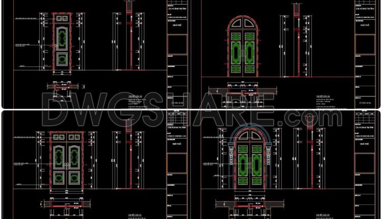662. Free Download Of Detailed Door And Window Drawings In European Classical Style (2)