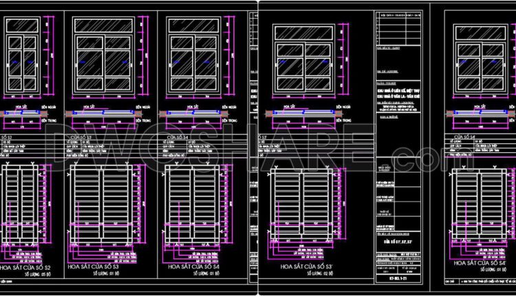 665. Detailed Cad Drawings Of Doors, Windows For Download