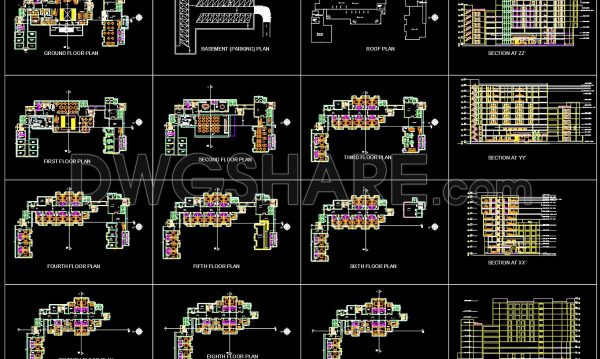 1 year ago
                

                
             8,25397. Free Download 5-Star Hotel Full CAD Drawings | Floor Plans, Sections, Elevations