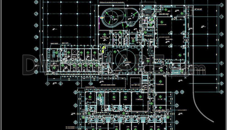 109. Download Free Cad Floor Plan Of A 5-star Hotel With A 1500m2 Area