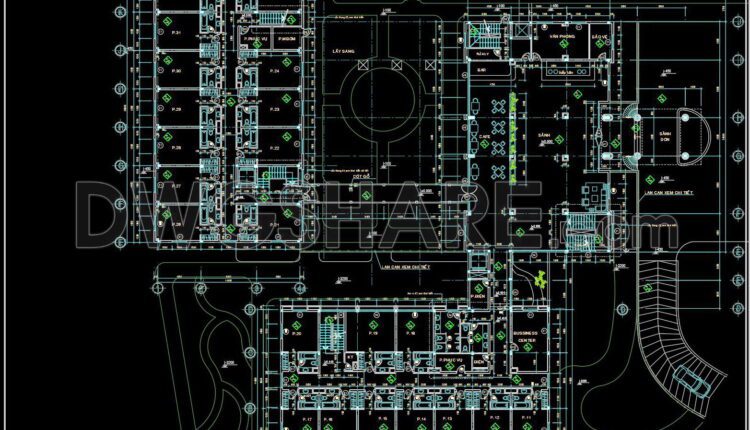 109. Download The Complete Construction Drawings Of The 2-story Hotel With An Area Of 1500m2 (11)