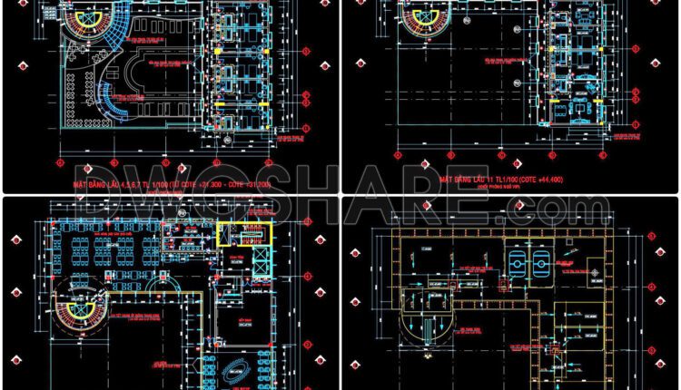 110. Download The Complete Construction Drawings Of The 12-story Hotel With An Area Of 2600m2 (11)