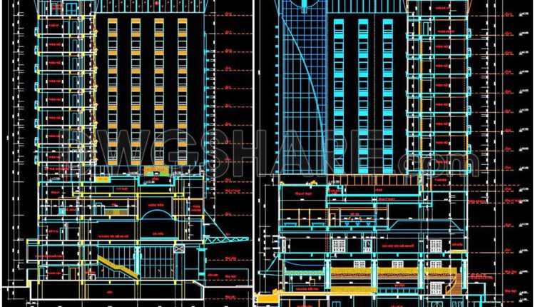 110. Download The Complete Construction Drawings Of The 12-story Hotel With An Area Of 2600m2 (12)