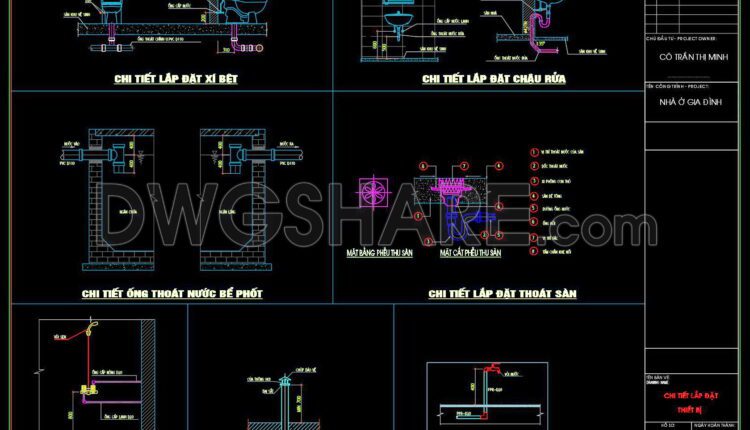 119. Cad Drawings Detailing The Design Of Water Supply And Drainage Systems For A 3-story Townhouse (6)