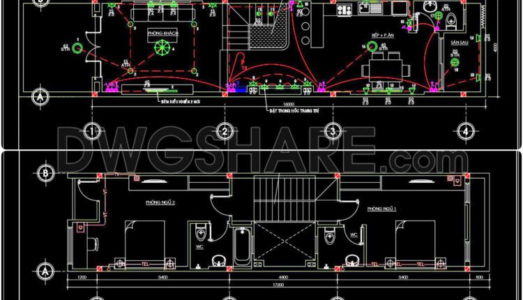 120. Free Download Of Mechanical And Electrical Construction Design Drawings For A 3-story House (2)