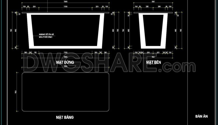 132. Free Cad Drawing Modern Dining Table Design (1)