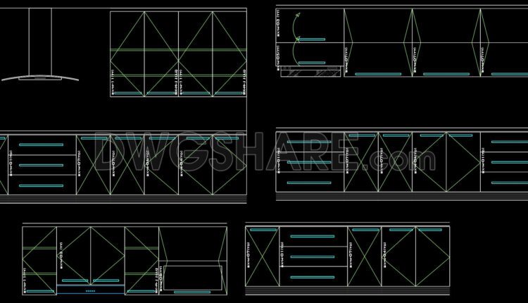 169. Download Cad Dynamic Blocks Library For Kitchen Cabinets (1)