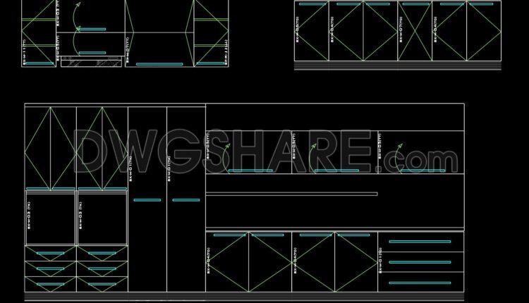 169. Download Cad Dynamic Blocks Library For Kitchen Cabinets (2)