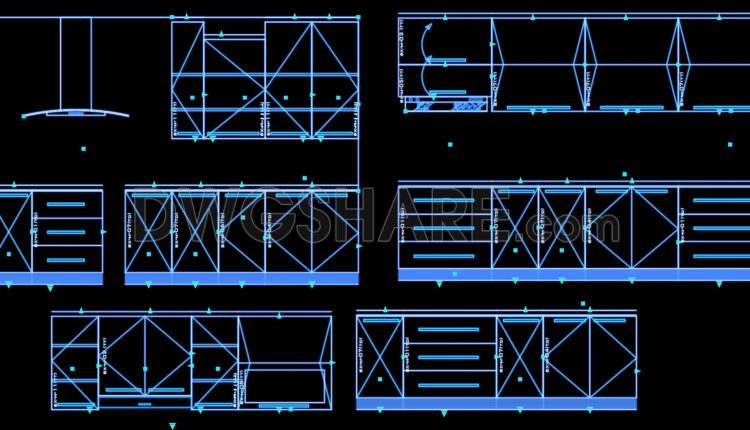 169. Download Cad Dynamic Blocks Library For Kitchen Cabinets