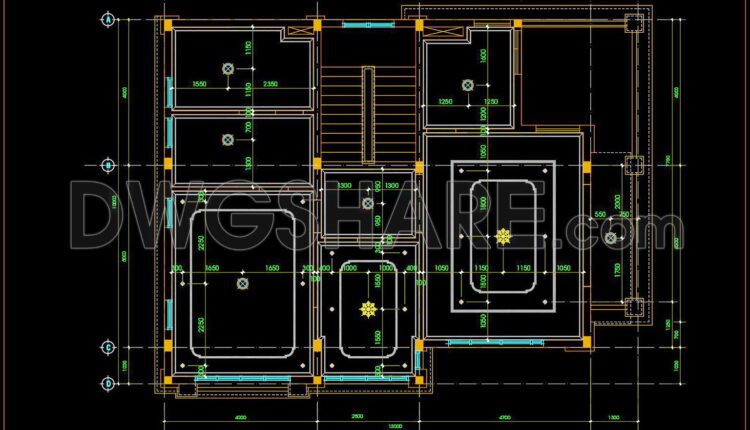 177. Free Download Of Detailed Cad Drawings Of Ceiling Plans And Lighting Layout Plans For A 3-storey House (2)