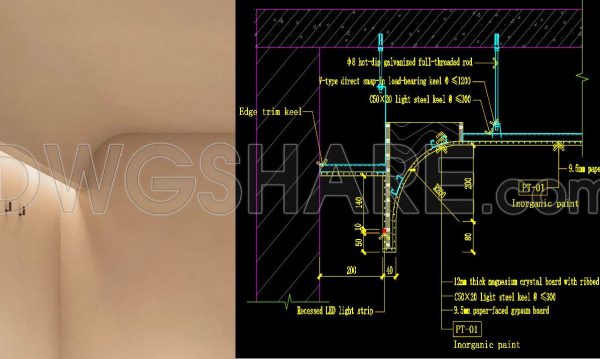 1 year ago
                

                
             3,006183. Free Curved Ceiling CAD Section & Lighting Details