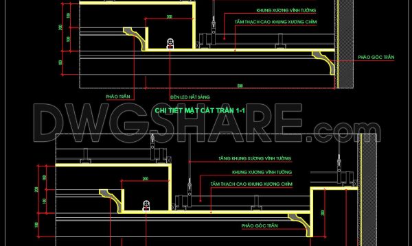 1 year ago
                

                
             4,334184. Free download CAD section of gypsum ceiling with classic European molding