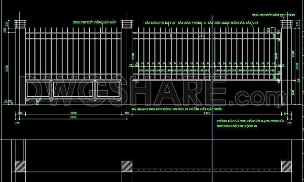 1 year ago
                

                
             748185. Download CAD drawings for technical design and construction of gate and fence for townhouse