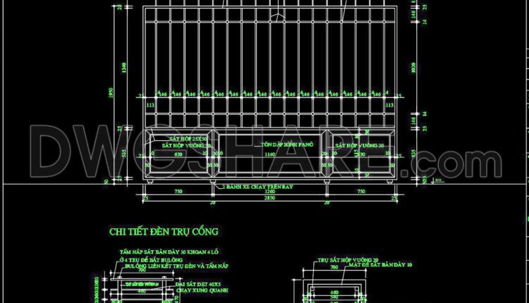185. Download Cad Drawings For Technical Design And Construction Of Gate And Fence For Townhouse (2)