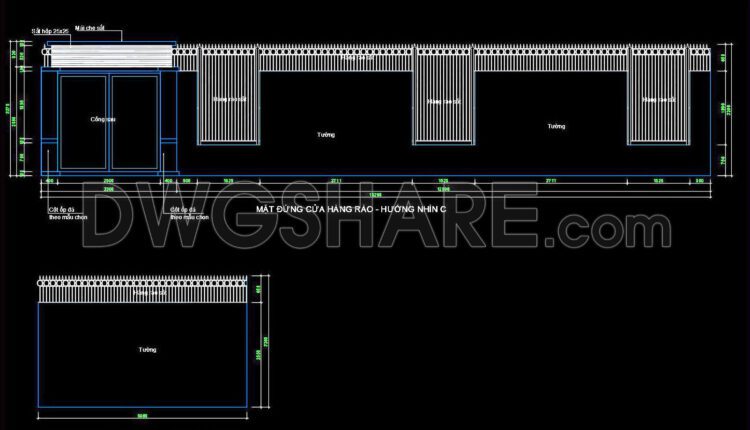 187. Download Cad Drawings For Technical Design And Construction Of Gate And Fence For Townhouse (2)