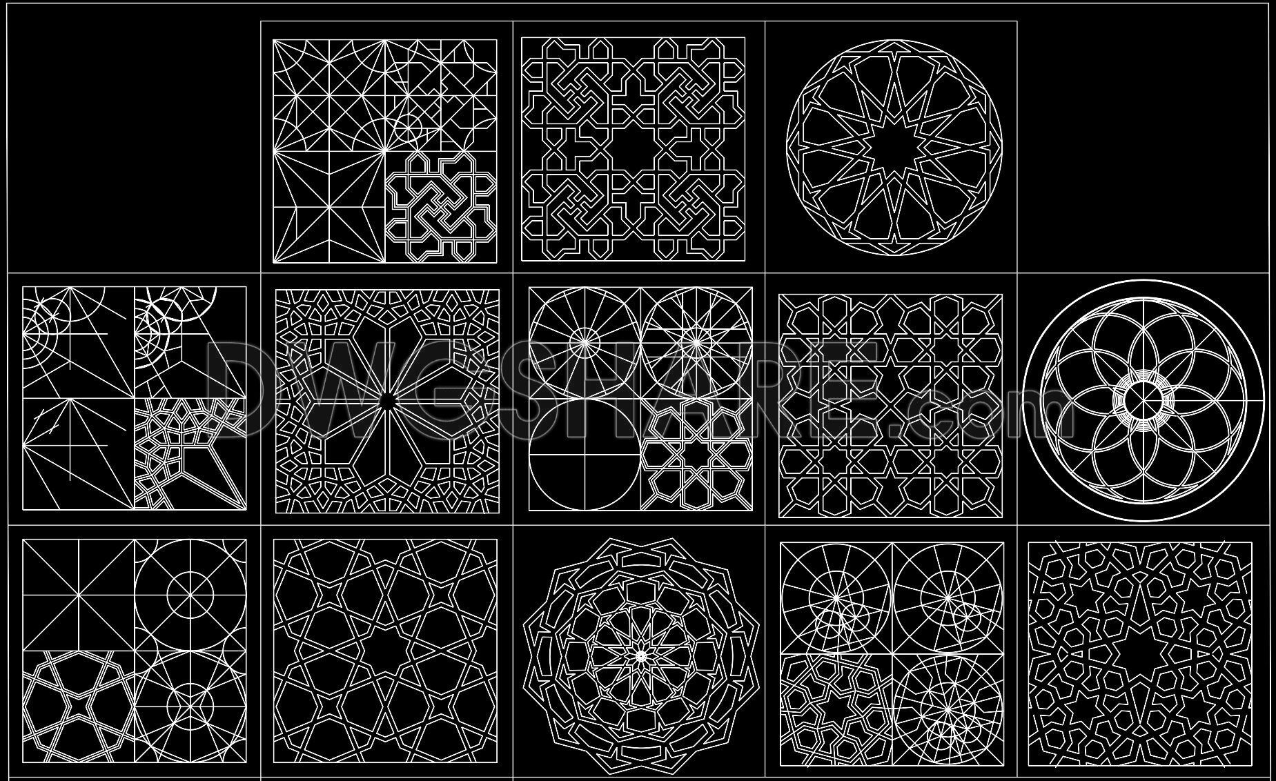 192. Free Download Of Decorative Pattern Design Cad Blocks (1)