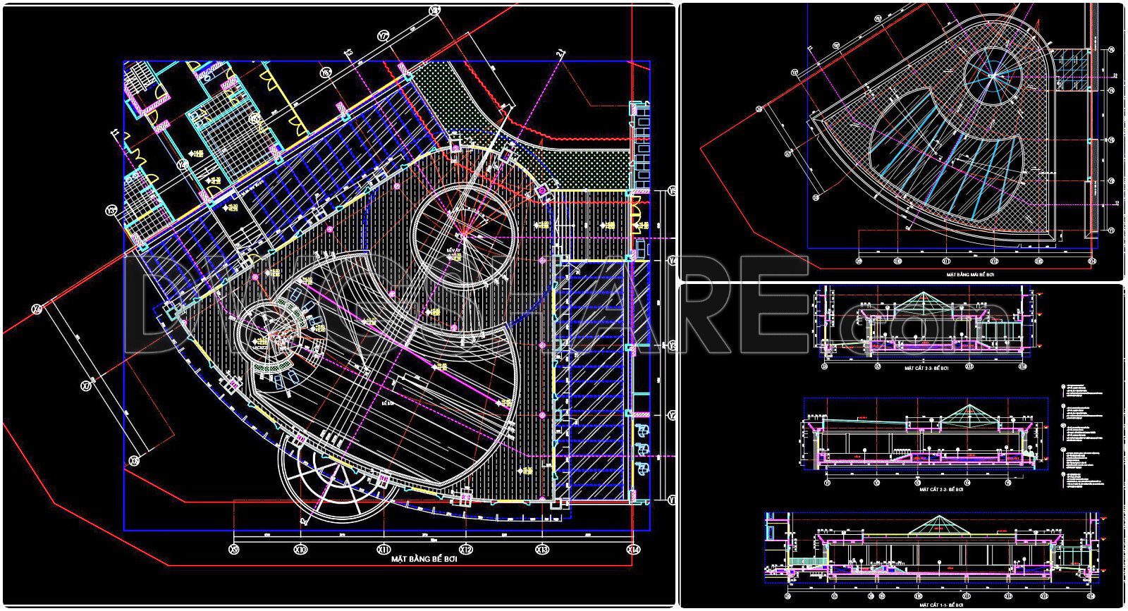 21. Architectural Building Swimming Pool Detailed Cad Drawing Free (1)