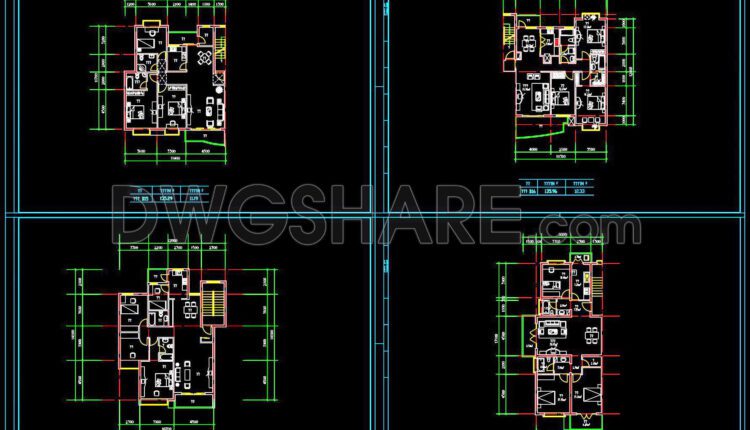 253. Free Download Of Cad Drawings For Sample Apartment Floor Plans