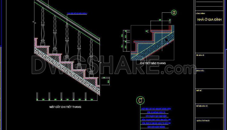 299. Free Download Detailed Cad Drawings Of Townhouse Stairs (3)